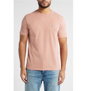 All Saints Brace Tonic Crew Tee Shirt Cleo Pink Mens L Basic Cotton Short Sleeve